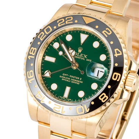 rolex gmt master gold grün|rolex gmt master ii 40mm.